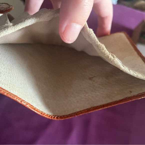 Crocodile Embossed Leather Wallet Small Good Condition - Picture 3 of 4